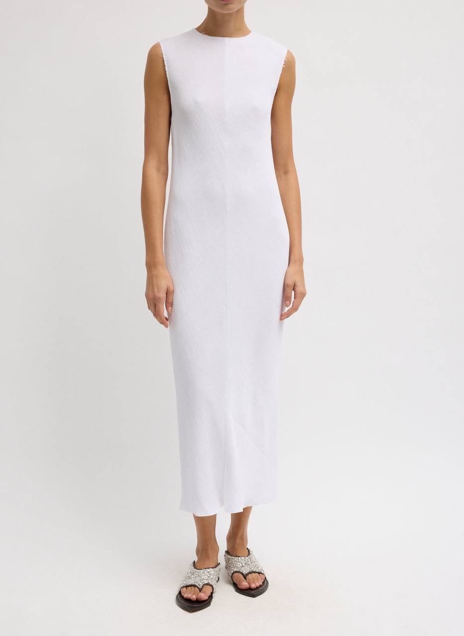 TB Viscose Plisse Sleeveless Bias Midi Dress