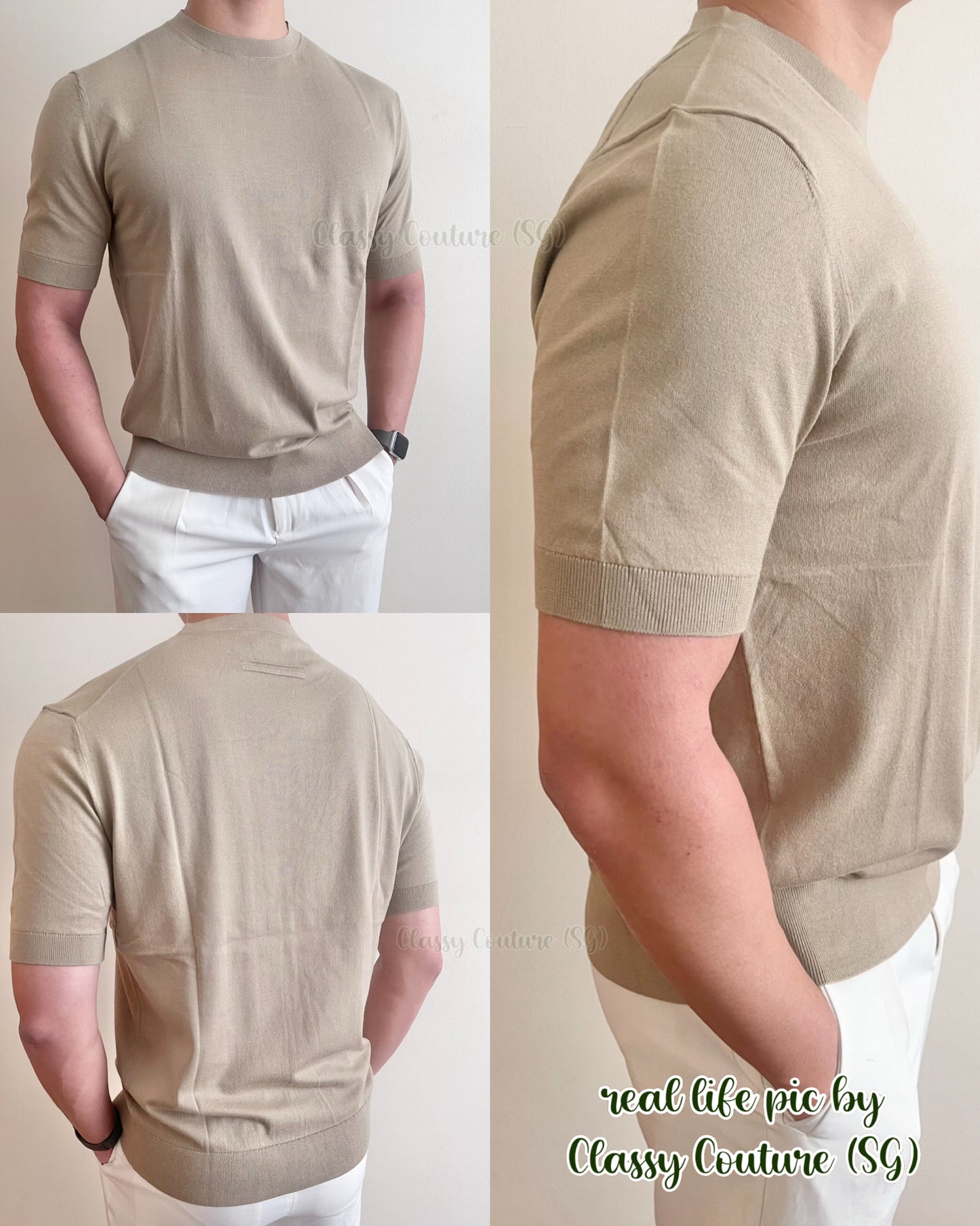 TOP PICK!! ZN Men's Cotton Knitted T-Shirt