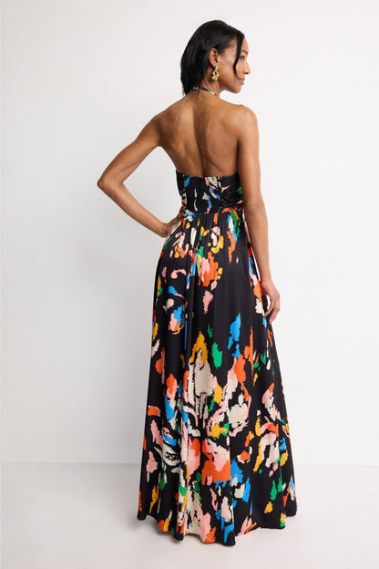 ALC AI Print Halter Gown