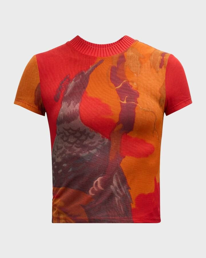 STL Libertine Fitted Tee Sheer Mesh Shirt