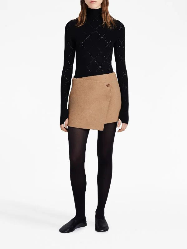 PS Reversible Melton Wrap Mini Skirt