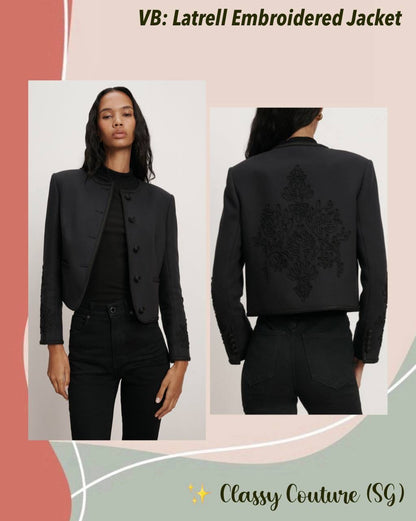 VB Latrell Embroidered Cropped Jacket