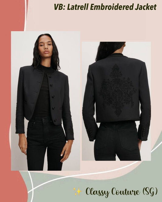 VB Latrell Embroidered Cropped Jacket