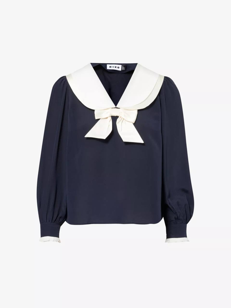 RX Eimer Bow-Embellished Silk Top