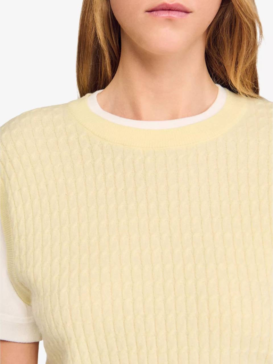 SD Layered Short-Sleeved Knitted Jumper