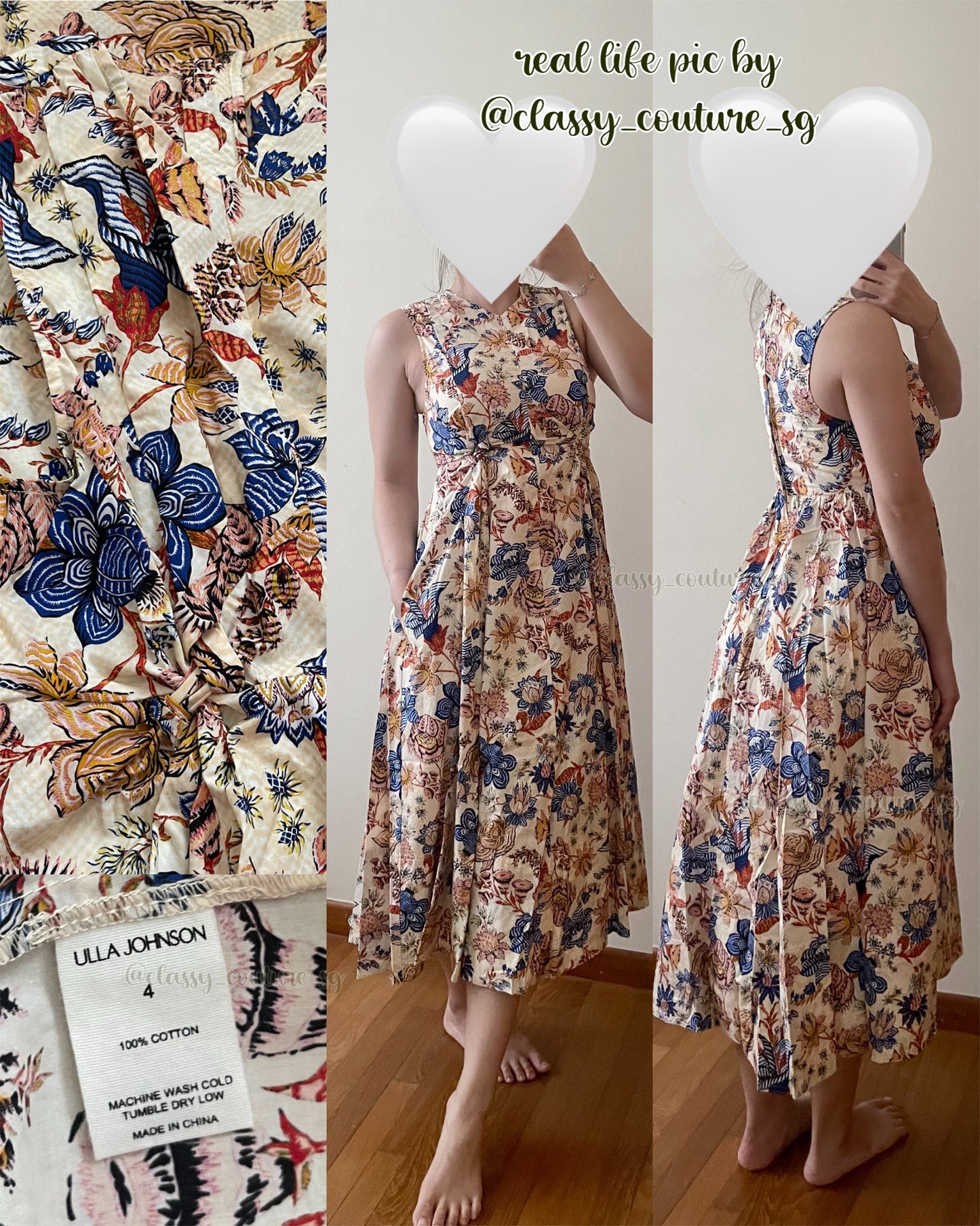 FEW! UJ Kaiya Floral Cotton Midi Dress