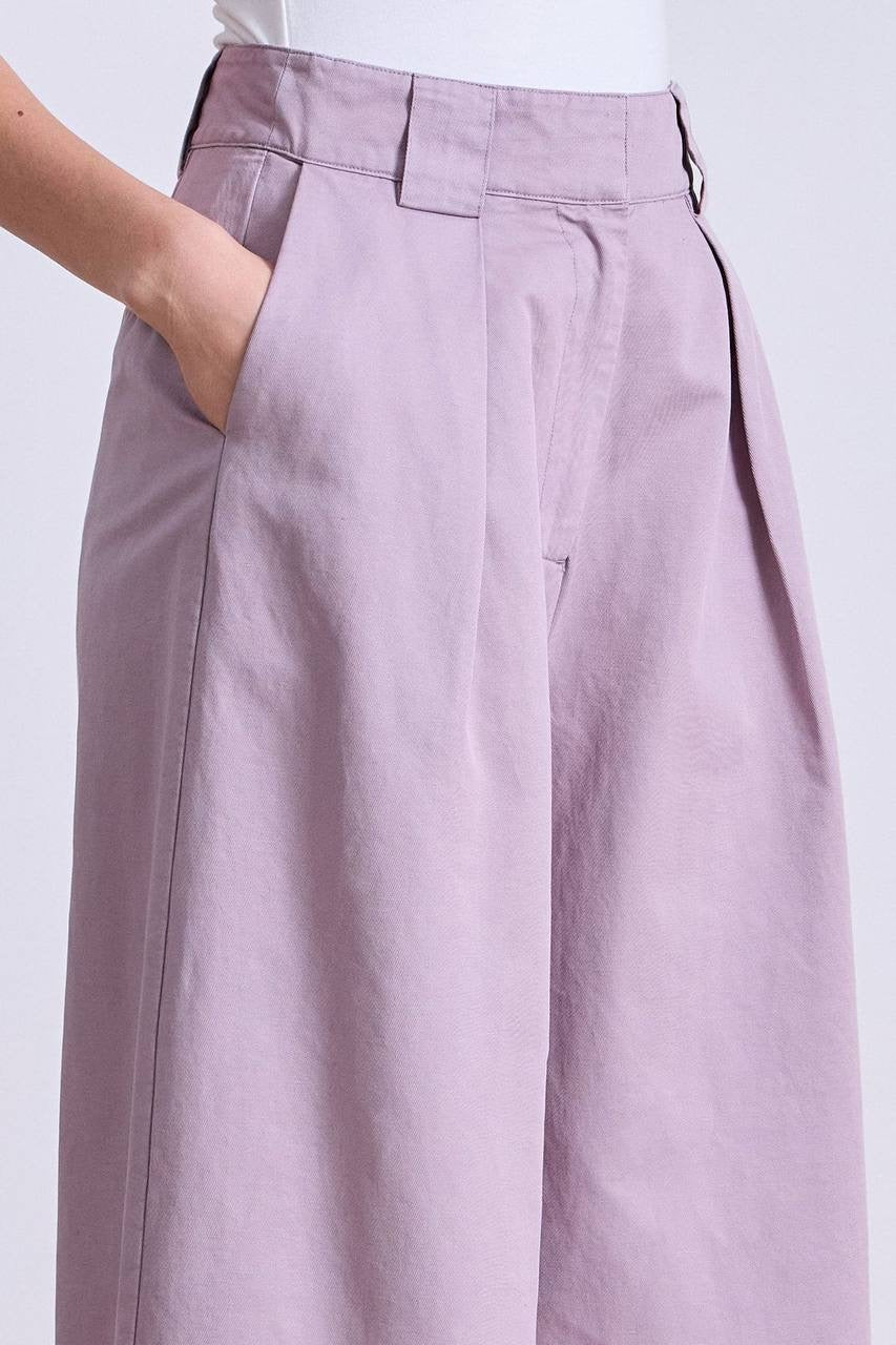 AA Eli Cotton-Linen Wide Leg Pants in Nirvana Purple