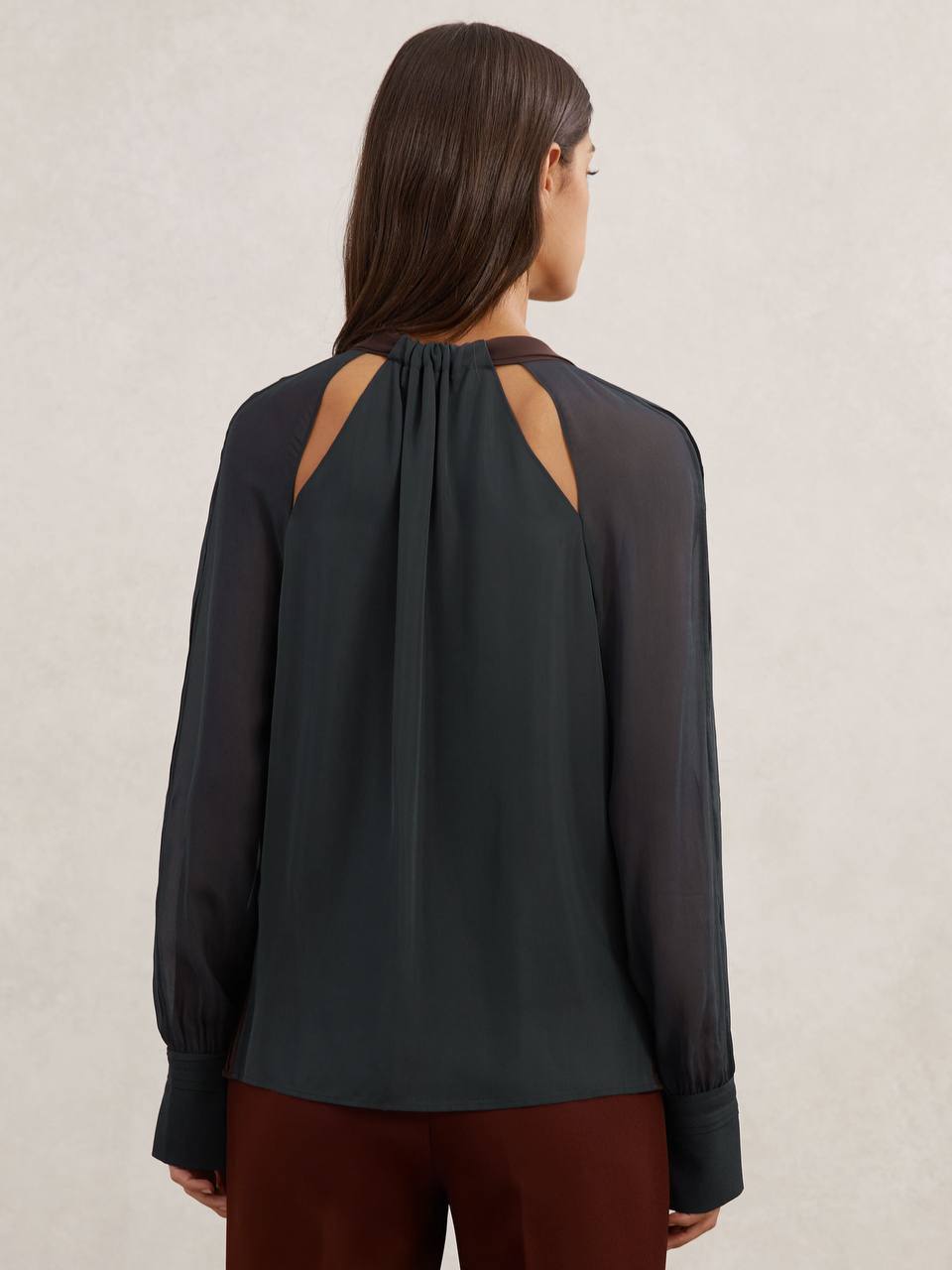 RS Jasmine Tie-Neck Cut-Out Blouse