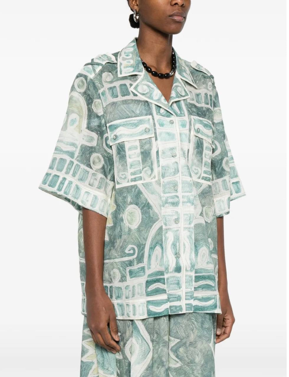 ALM Samira Print Relaxed Top | Wide-leg Trousers Pant | Set