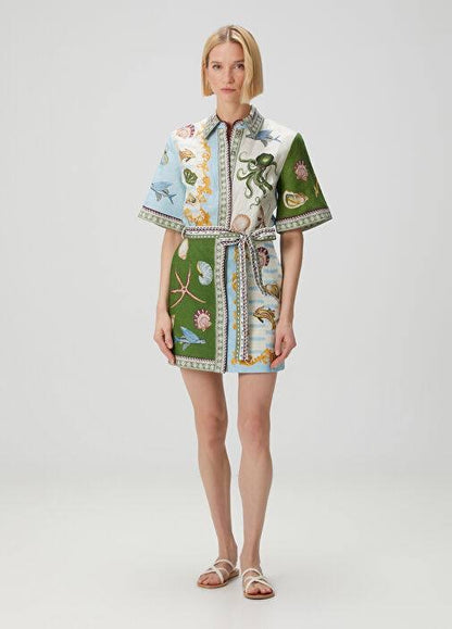 ALM Bath House Linen Mini Dress