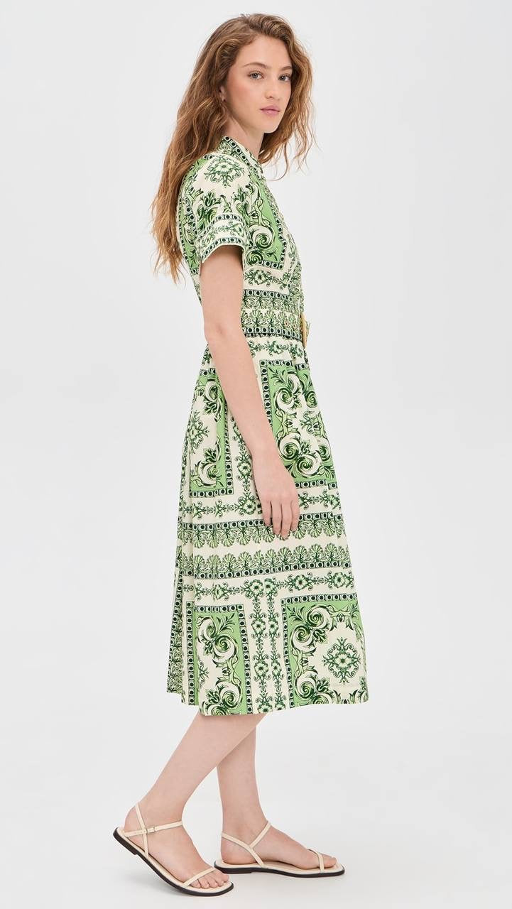 CC Malena Cotton Belted Midi Dress