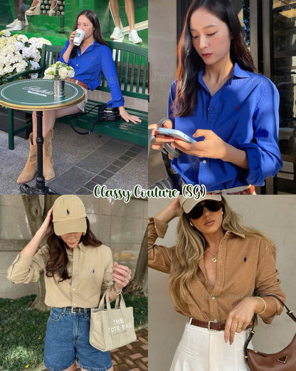 10 Colors! RL Men’s / Unisex Custom Slim Fit Garment Dyed Oxford Shirt