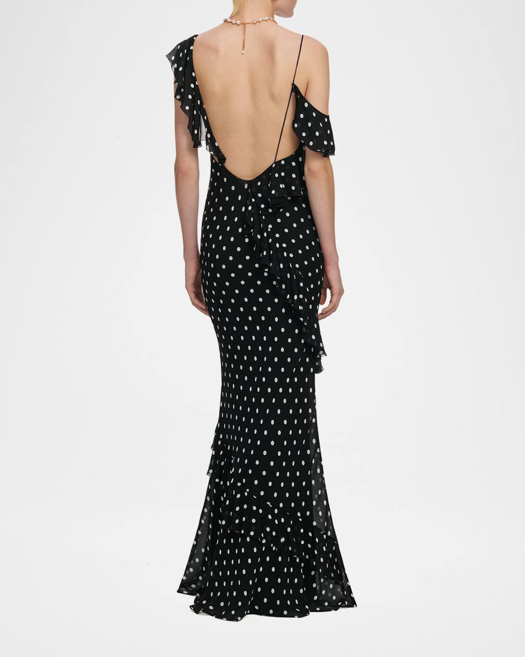 SP Polka Dot Georgette Ruffle Dress
