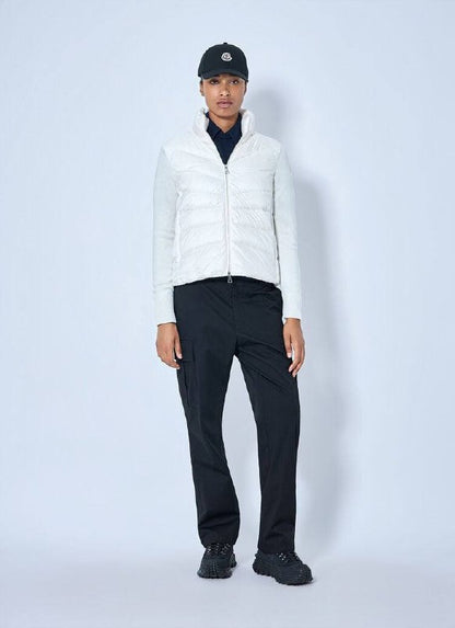 MC Quilted Puffer Jacket with Knit Sleeves