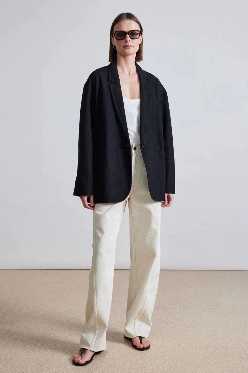 7 Colors! AA Oversized Cotton-Linen Blazer Jacket