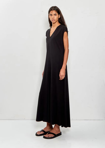 Tot V-Neck Viscose-blend Jersey Cap Sleeve Maxi Dress