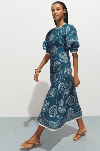 ALM Lucky Midi Dress in Linen