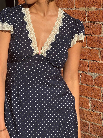 RX Cely Cap-Sleeve V-Neck Viscose Mini Dress