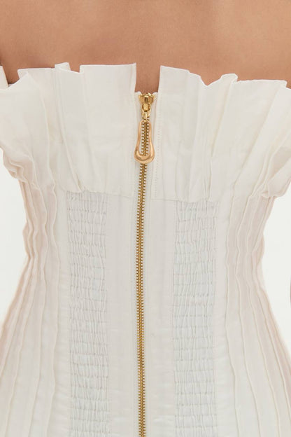 AJ Ivy Bubble Hem Cotton Gown Midi Maxi Dress