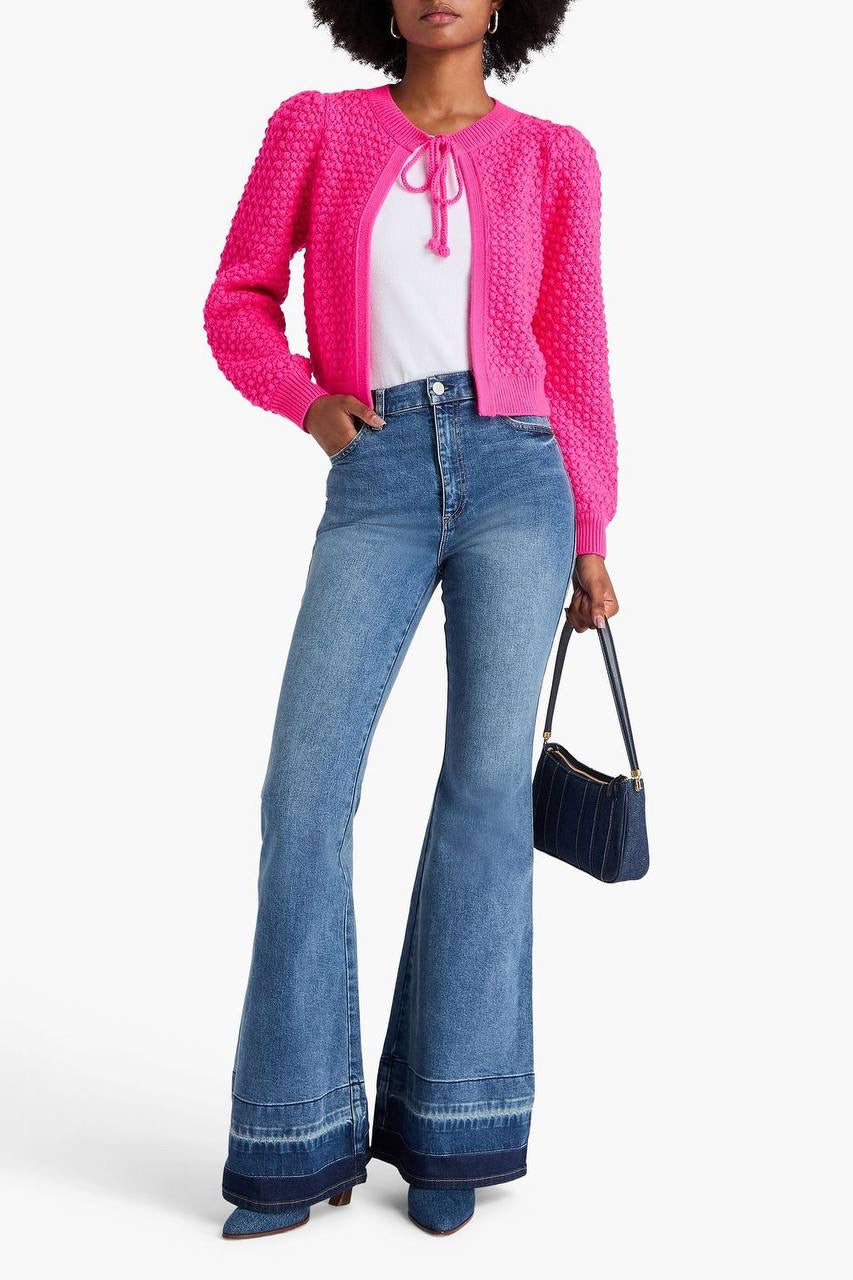 AO Roseline Bell High-Rise Flared Stretch-cotton Denim Jeans