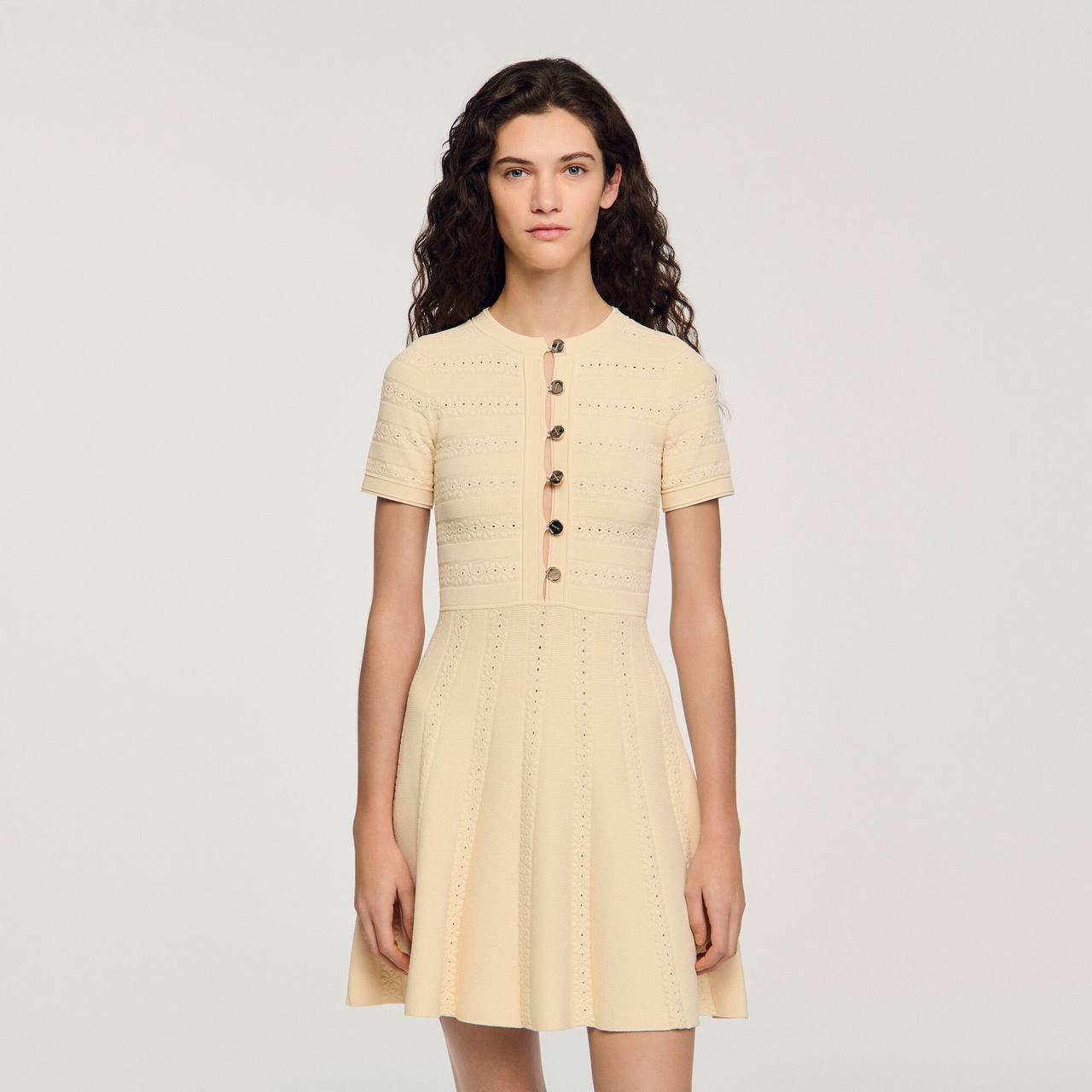 SD Floral Print Knit Mini Dress - Image 4