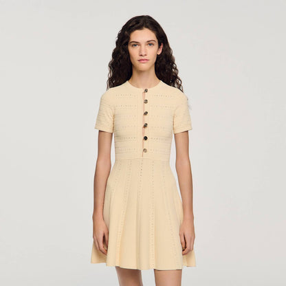 SD Floral Print Knit Mini Dress - Image 4