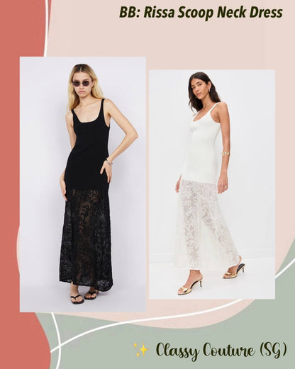BB Rissa Scoop Neck Stretch-cotton Midi Dress