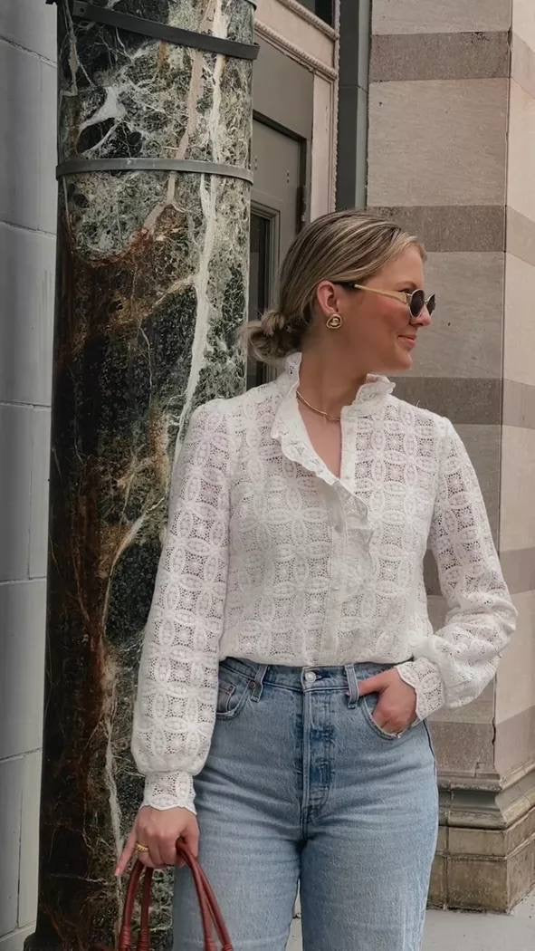 SZ Chlo Sheer Cotton Lace Shirt