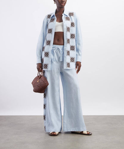 ALM Grace Embroidered Shirt | Pants