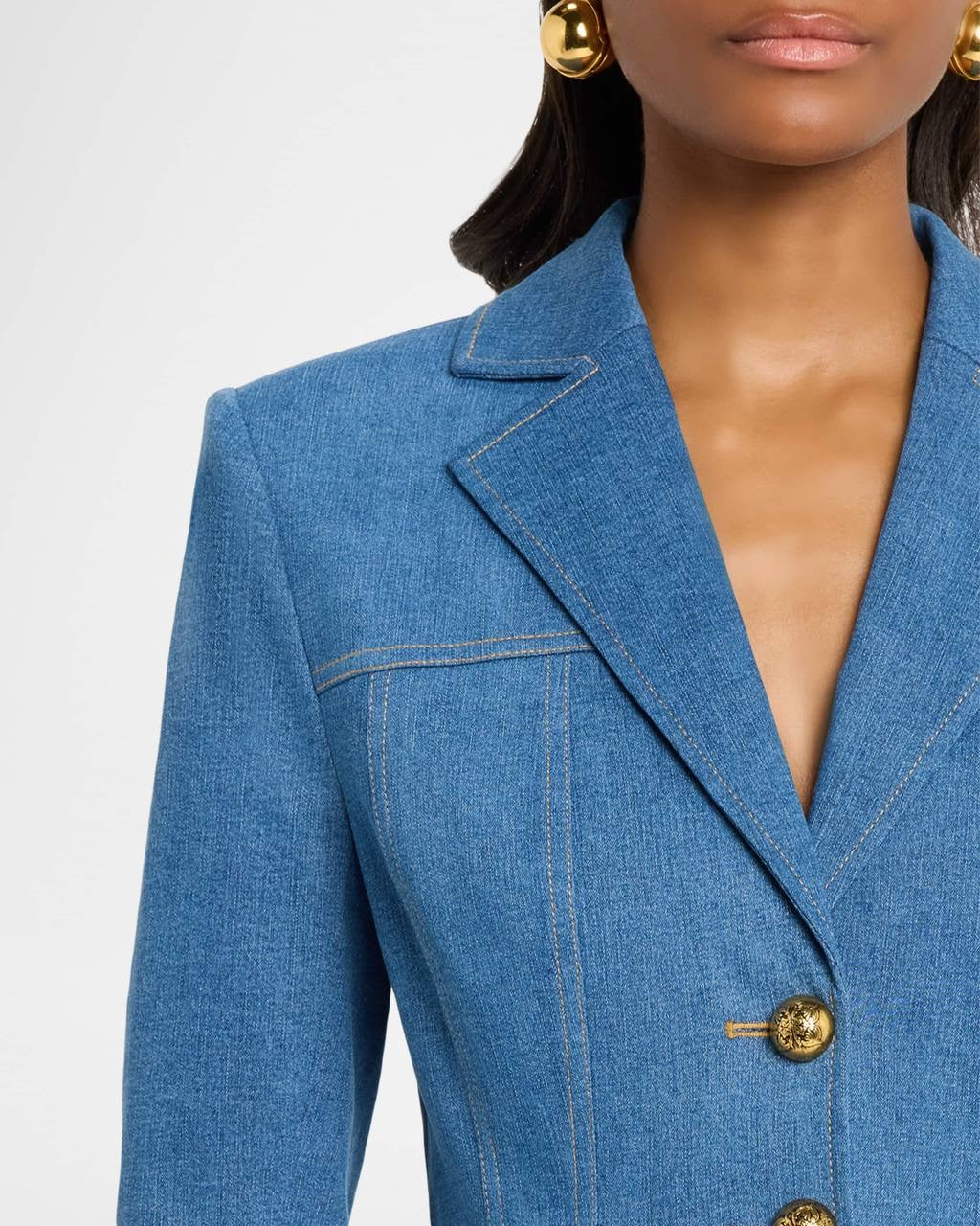 VB Randy Single-Breasted Blazer | Frenkle Pant | Cotton-blend Denim Set