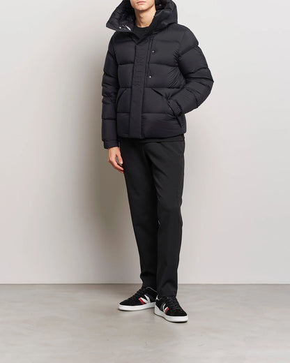 MC Men’s Madeira Hooded Short Down Jacket in Black