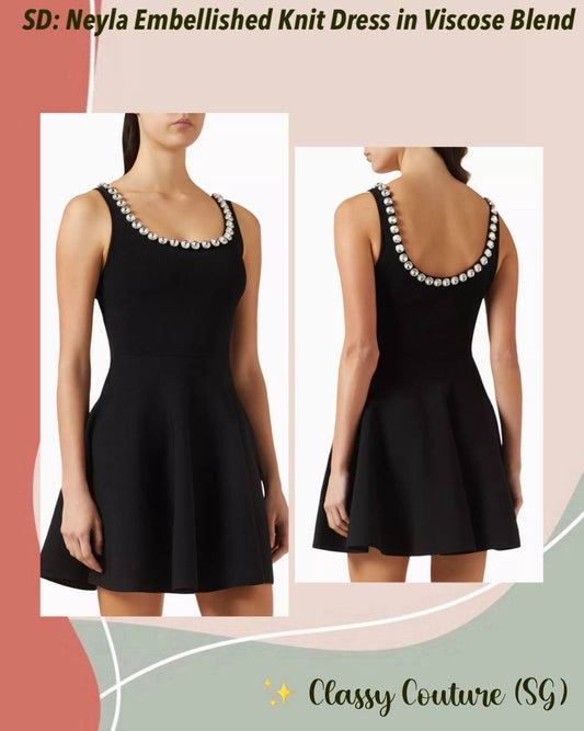 SD Neyla Embellished Knit Dress in Viscose Blend