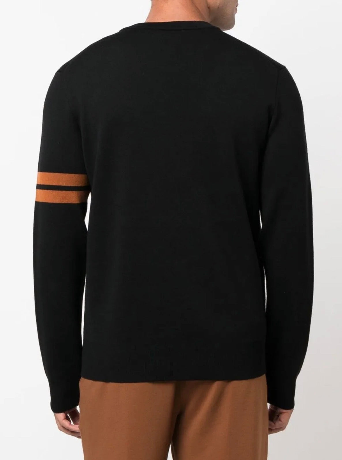 2 Colors! ZN Men’s High Performance Wool Crewneck Jumper Sweater w/ Stripe Detail