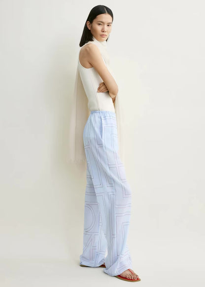 3 Colors! TOT Monogram Sheer Cotton-blend PJ Top | Shorts | Pants | Set