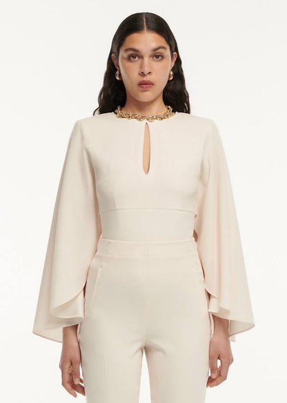 RM Long Sleeve Satin Crepe Top