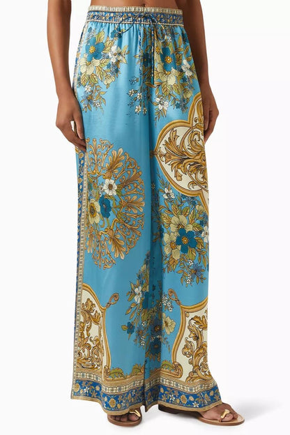 ALM Cassie Printed Silk Shirt | Pants | Set