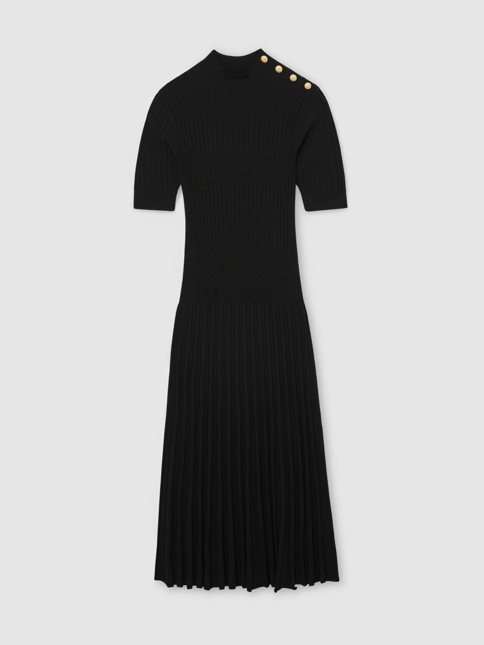 RS Harriet Button-Detail Knitted Midi Dress
