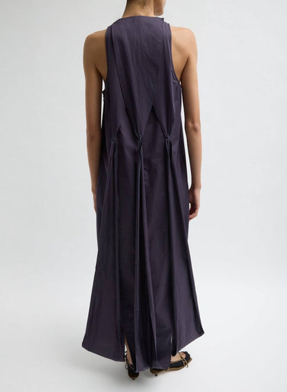 TB Eco Poplin Halter Paneled Midi Dress