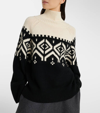 ATZ Hamilton Fair Isle Merino Wool Turtleneck Sweater