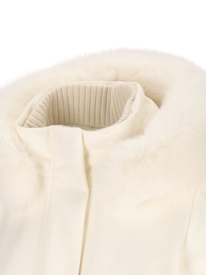 LP Icery Cashmere Short Jacket with Fox Fur Trim