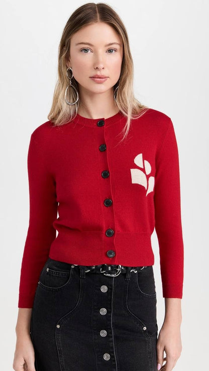 5 Colors! IM Newton Wool-cotton Button-down Cardigan