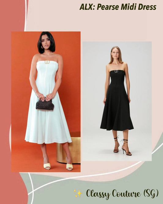 ALX Pearse Strapless Midi Dress