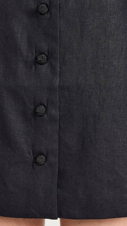 PSE Rio Button Linen Shift Mini Dress