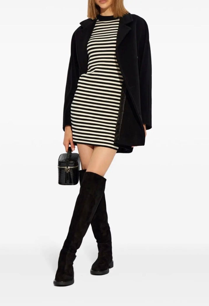 MM Rebus 101801 Double Breasted Wool and Cashmere Short Icon Coat