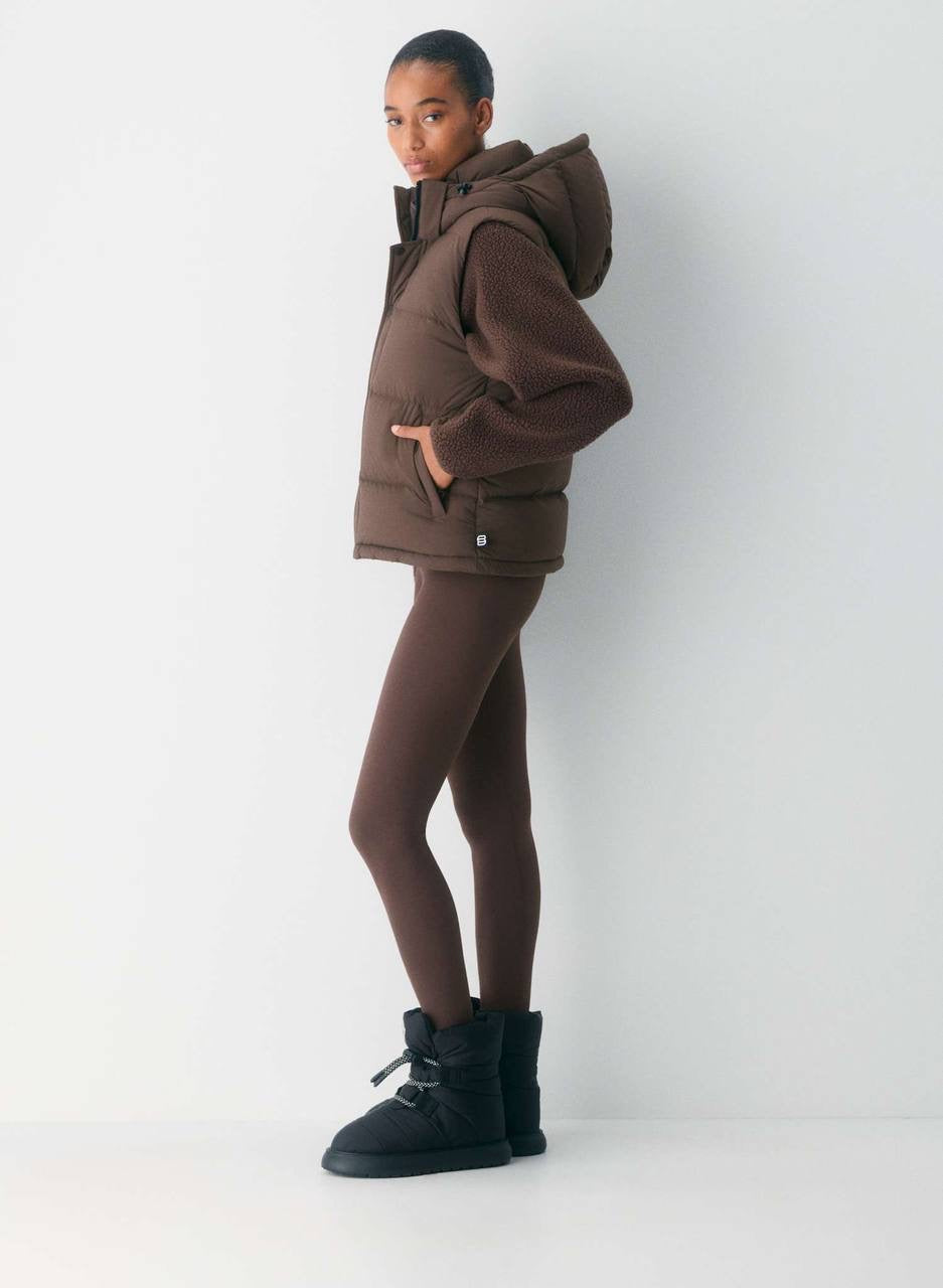 8 Colors! ARZ The Super Puff Down-filled Sleeveless Vest (removable hood)