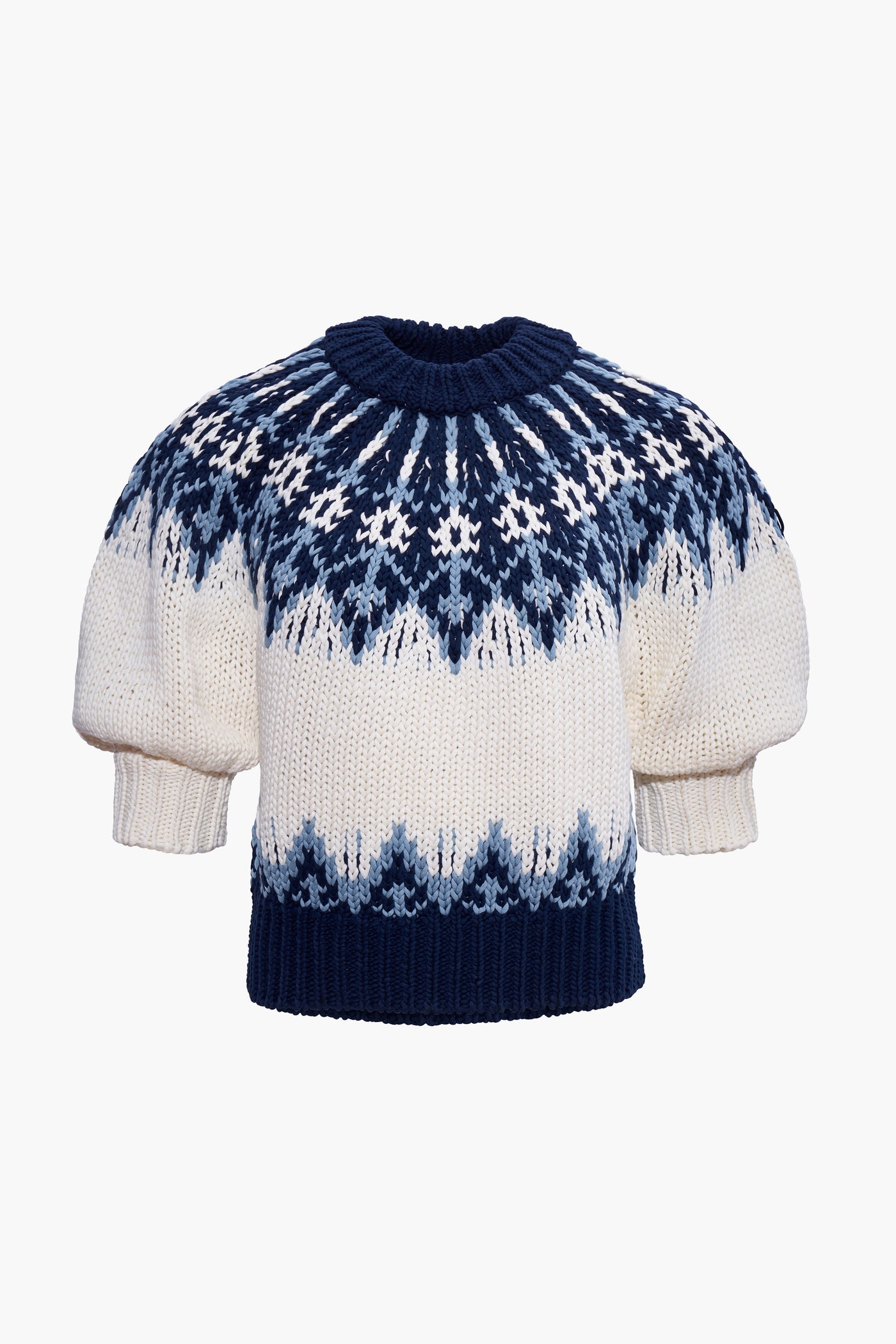 ATZ Marty Knit Fairisle Cotton Sweater Top