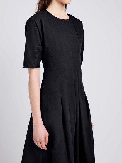 PS Ainsley Pleated Brushed Cotton Blend Twill Midi Dress