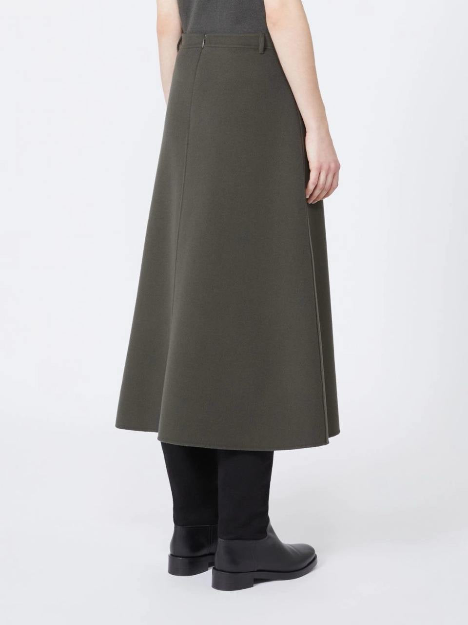 2 Colors! MM Kate Cropped Jacket (w Detachable Scarf) | Flared Midi Skirt | Double-Sided Wool Set