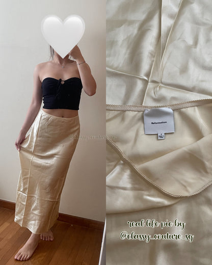 Ref Layla Silk Maxi Skirt