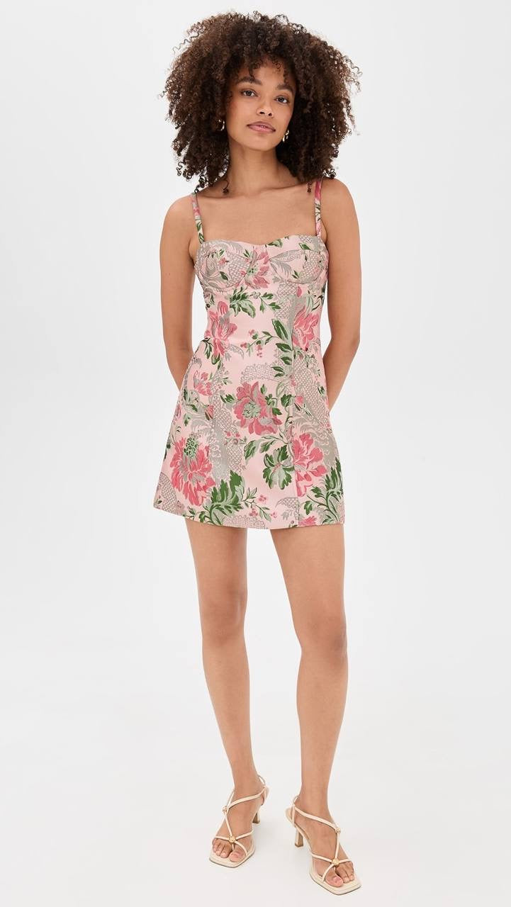 CC Claudine Bustier Linen Mini Dress